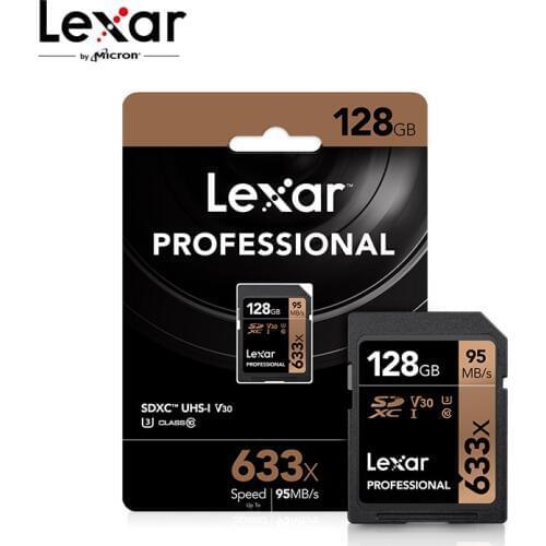 Lexar Original 64G SD Card 256GB Memory Card 32GB UHS-I Flash Card 128GB 512GB High Speed Up To Max 95M Class10 633x For Camera