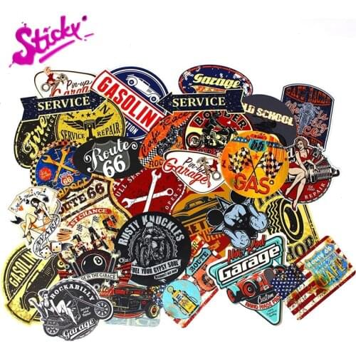 STICKY Retro Vintage Old School Ace Cult Rockabilly Badge Brand Car Sticker Decal For Motorcycle Off-road Laptop Trunk Guitar
