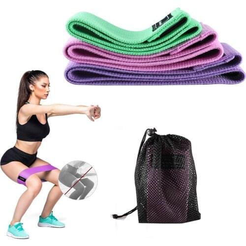 Fitness Rubber Band Elastic Yoga Resistance Bands Set Hip Circle Expander Bands Gym Fitness Booty Band Home Workout 3 Levels