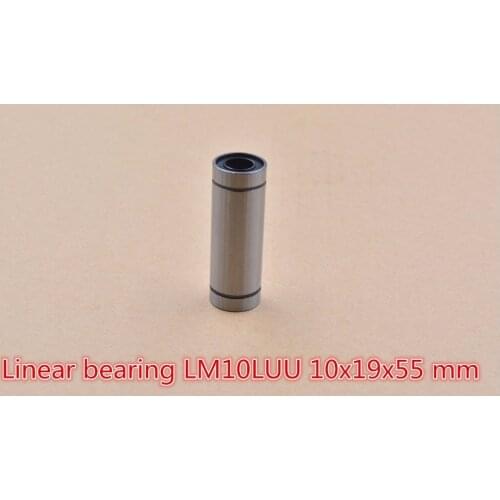 LM10LUU 10mmx19mmx55mm linear ball bearing bush bushing for rod round shaft cnc 1pcs