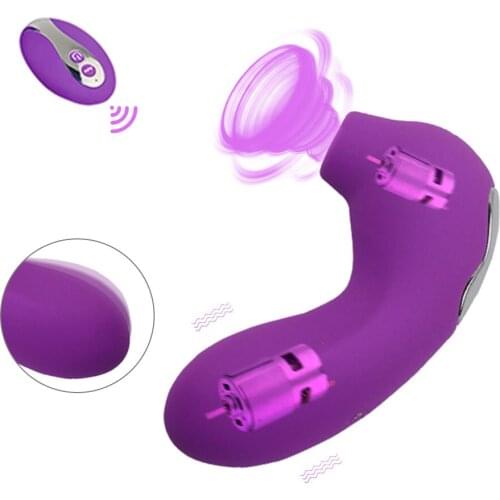 Powerful Sucking Vibrator Nipple Massager Clitoral Stimulator Female Masturbation Tool Remote Control Pussy Sex Toys for Woman