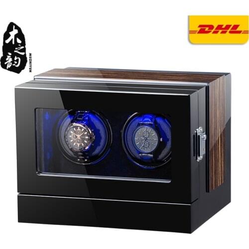 Automatic Wooden Watch Winder Box Accessories Display Mechanical Single Rotating watch uhrenbeweger for men watch