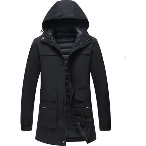 New big plus size 10XL 9XL 8XL 7XL 6XL Winter waterproof warm Jackets And Coats Thick Warm Fashion Casual 2 in 1 Men Parka