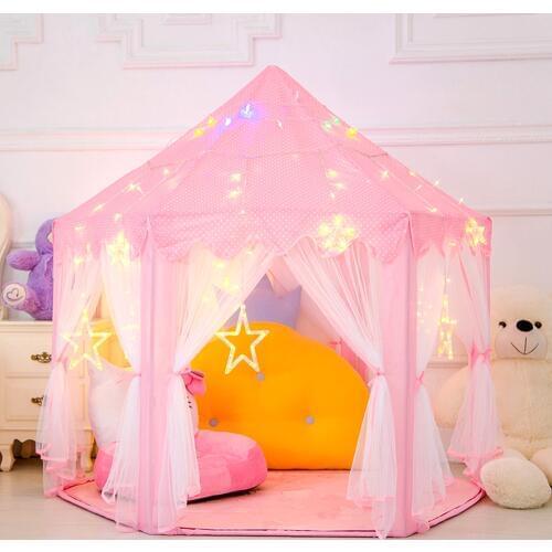 Portable Childrens Tent Vigvam Tipi Princess Kids Tent Castle Teepee Childrens House Toys For Girls Infant Ball Pool Playhouse