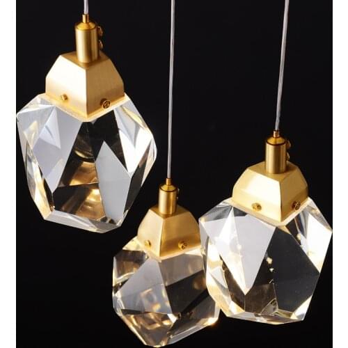 Modern Crystal Led Pendant Lights Nordic Living Room Dining Room Bar Kitchen Hanging Lamps Luminaire Indoor decor Light Fixtures