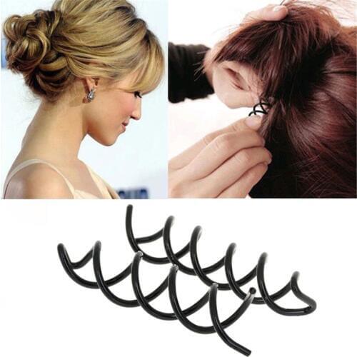 3pcs Professional Spiral Screw Hairpin Hair Clip Twist Barrette Black hair styling tools lady hair disk headdress