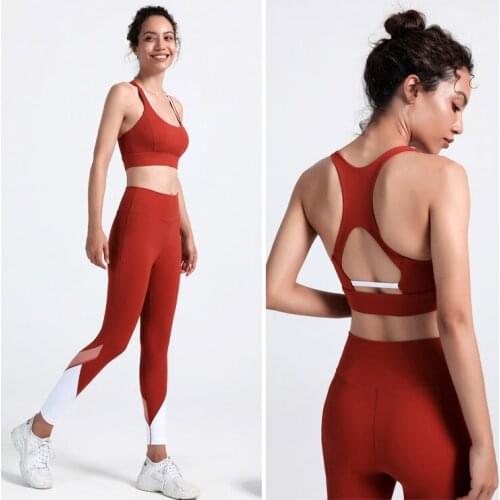 Sports Shockproof Bra Quick Drying Hip Lifting Pants Running Yoga Fitness Suit Seamless Women Yoga Set High Waist Yoga Pants