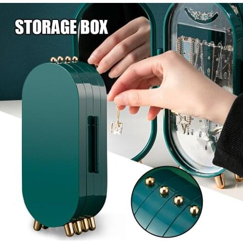 Jewelry Display Storage Rack with Mirror Foldable Earrings Necklace Holder Stand Travel Case Vintage Jewelry Organizer XIN