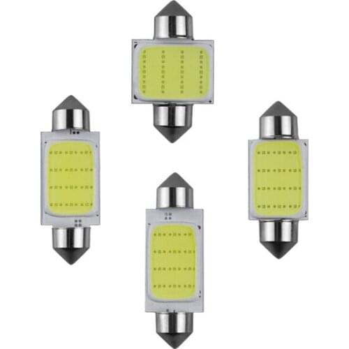 1pcs C10W C5W LED COB Festoon 31mm 36mm 39mm 41/42mm 12V White Bulbs for Cars License Plate Interior Reading Dome Light 6500K