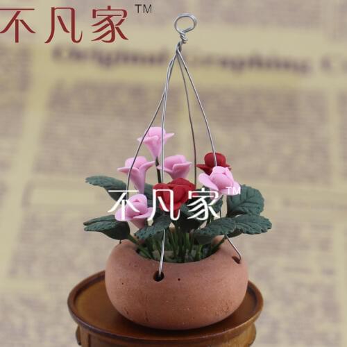 Free shipping 1:12 scale dollhouse decoration high quality beautiful gorgeous miniature flower