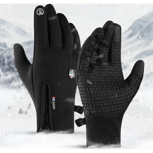 Windproof Cycling long finger Gloves Touch Screen Riding MTB Bicycle Gloves Thermal Warm Motorcycle Winter Autumn waterproof