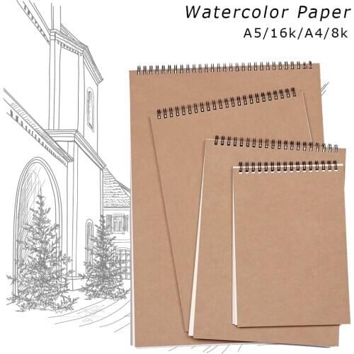 1pc A5/16k/A4/8k Watercolor Paper Sketch Book Portable Sketchbook Graffiti Sketch Hand Painting Notebook