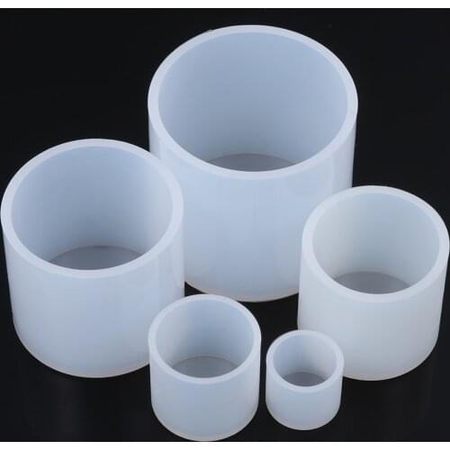 1Pc Cylinder White Transparent Silicone Mold Resin Candle Mould Crystal Glue Casting Mould Jewelry Making Diamond Clay Molds