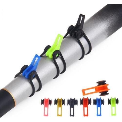 5pcs/lot Plastic fishing device for hanging lure on the rod hook hanger Fishing Rod Pole Hook Keeper for Lockt Bait