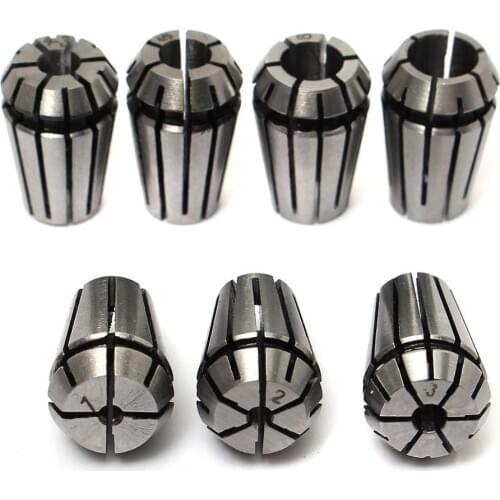 7pcs ER11 1-7mm Spring Collet Chuck for CNC Milling Lathe Tool