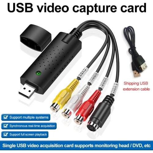Video Audio Capture Card Adapter TV DVD VHS DVR Game Video to Digital DVD Converter for Vista XP Windows 10/8.1/8/7