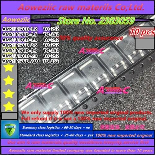 Aoweziic 2020+ 100%new imported original AMS1117CD AMS1117CD - 1.2 1.5 1.8 2.5 3.3 5.0 ADJ SO-T252 voltage regulator