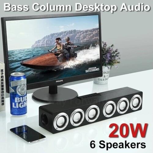 Bluetooth Speaker 6 Speakers Sound Bar Portable Sound Column Surround Subwoofer Music Center Card U Disk Car Desktop Audio