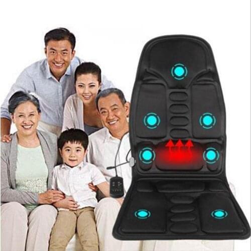 Electric Vibrating Massage Cushion Home Car Seat Vibrator Portable Massager Infrared Heating Pat Back Vibrator Mat Pain Relief