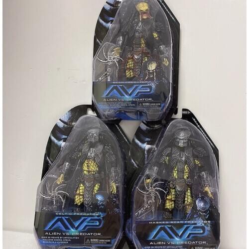 Scar Predator Celtic Masked Predator Figure Alien Action Figure Toys Collection Model Gifts 18cm