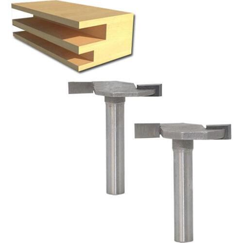 1PC 1/4" 6.35MM Shank Milling Cutter Wood Carving T Type Slotting Cutter Router Bits For Woodworking T-Slot Milling Cutter