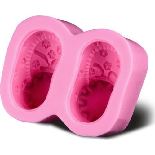 Gadgets Fondant Molds Baby Booties Shoes Silicone Mold Small Shoes Soap Silicone Molds H406