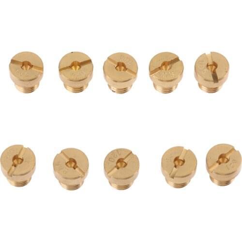 10x M6 Thread Motorcycle Main Jet Kit for Carburetor Injector Nozzle 98-130
