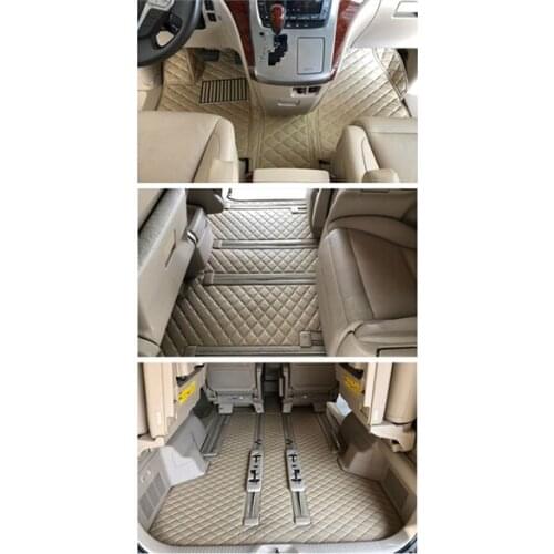 Good quality rugs! Custom full set car floor mats + trunk mat for Toyota Alphard 7 8 seats 2014-2008 durable waterproof carpets