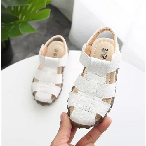 Summer Kids Sandals For Toddler Baby Little Boys Brown Black White Gladiator Leather Beach Sandals Shoes 1 2 3 4 5 6 Years Old