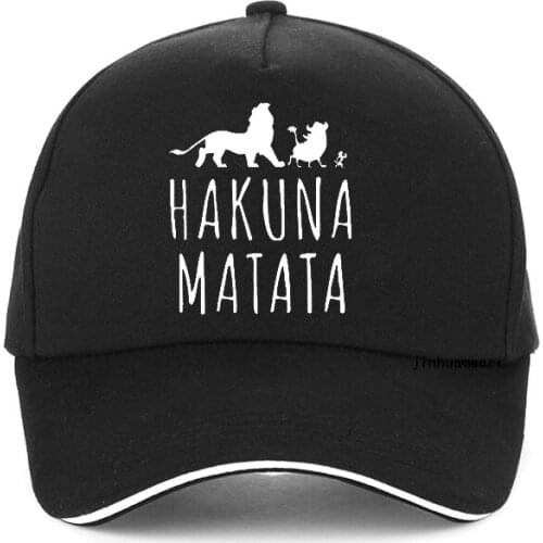 Summer Women Fashion Hakuna Matata Letter Print Baseball cap Cartoon anime The Lion King hats adjustable Unisex snapback hats