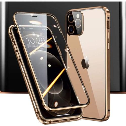 360 Full Protection Magnetic Double-sided Glass Case for IPhone 12 Mini 11 12 Pro Max XS XR XSMax 8 7 6 6s Plus SE Phone Cover