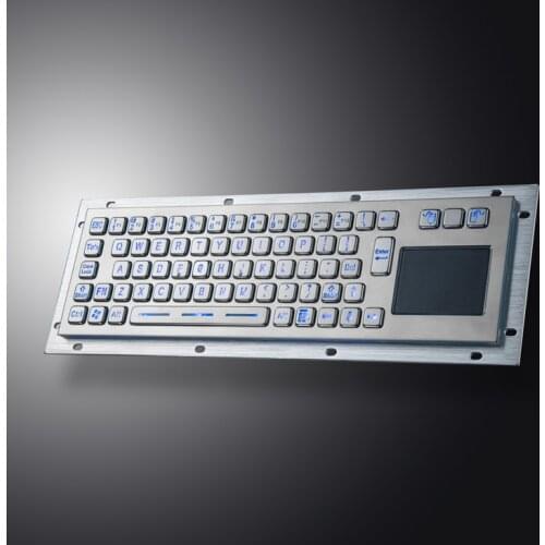 Metal Industrial Touchpad Illuminated Keyboards Brushed Stainless Steel Backlit Keyboard For Kiosks Bank Medical CNC Machine
