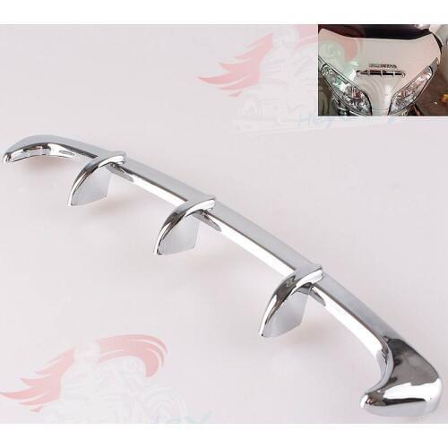Motorcycle Chrome Front Fairing Scoop Air Vent Duct Trim For Honda Goldwing GL1800 2001- 2011 02 03 04 05 06 07 08 09 10