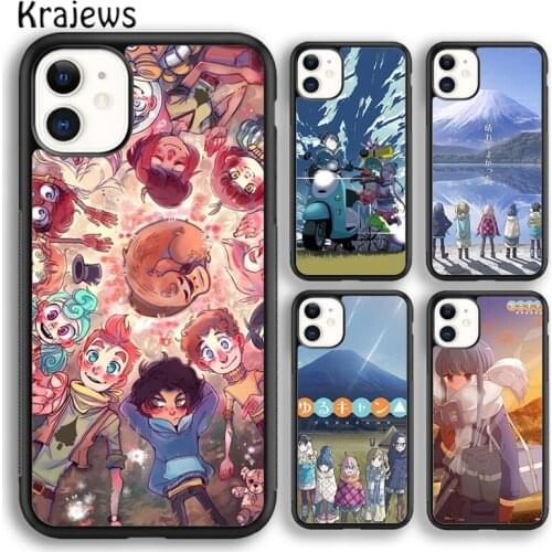 Krajews Anime Yuru Camp Soft Phone Case Cover For iPhone 5 SE 6s 7 8 plus X XR XS 11 12 pro max Samsung Galaxy S8 S9 S10