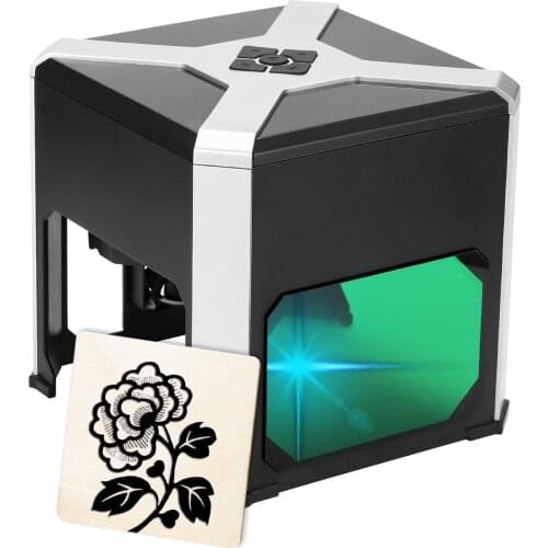 K6 3000mW Desktop Mini Engraver Portable Carving Machines with 80*80mm Engraving Area Laser Engraving Machine DIY Laser Engraver