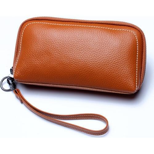 New womens wallet mobile phone storage bag leather can be customized custom logo wallet fashion long wallet wallet chainNB223