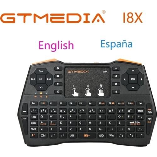 GTMEDIA Original i8X English Spain Version i8+ 2.4GHz Wireless Keyboard Air Mouse Touchpad Handheld for Android TV BOX Mini PC
