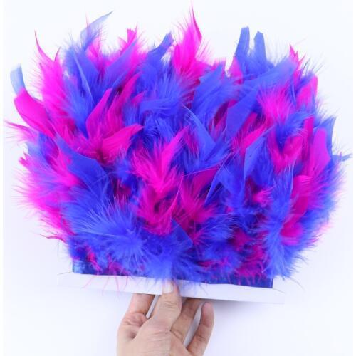 WCFeatherS 1Meter Colorful Turkey feather Trim fringe 10-15cm feathers for crafts needlework Clothing Dresses Decorative Ribbon