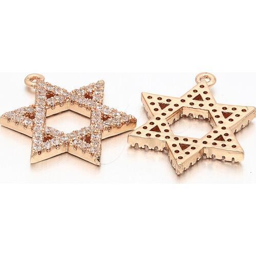 16mm*20mm hand made Cubic Zirconia Charms stars connectors supplies for jewelry making pendants bracelet diy earrings findings