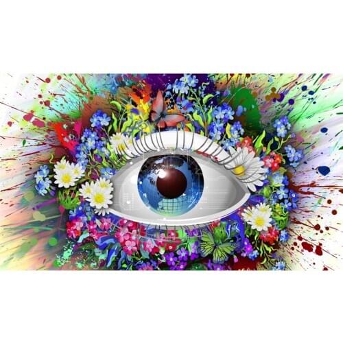 Full Square Drill 5D DIY Magic eye flowers Earth colorful diamond painting Cross Stitch 3D Embroidery Kits home decor H46