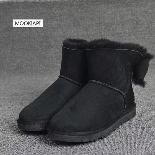 In 2019, Chinas latest sheepskin and wool womens snow boots, 100% pure wool womens snow boots, four colors, free delivery