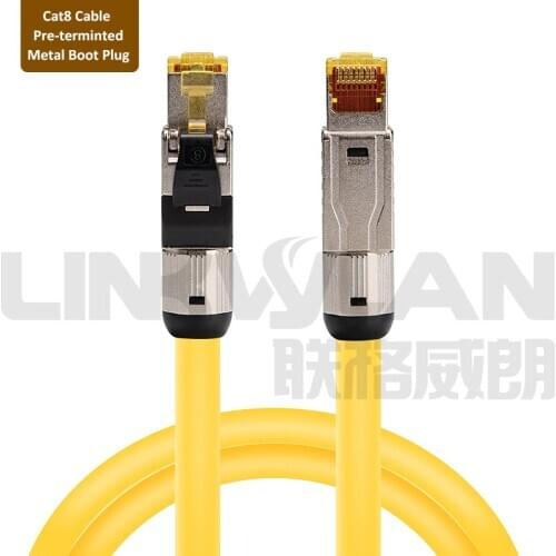 Network RJ45 Ethernet Cable Notebook links Cat8 Cat7 Cat6A Cable Pre-terminated (Pre-assembled) Patch Cord
