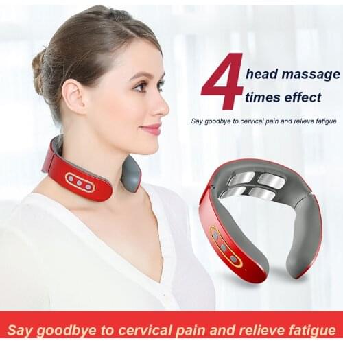 4D Smart Shoulder Neck Massager Electric Neck Massage Health Care Relaxation four Heads Relieve Stress Fatigue Pain Relief tool