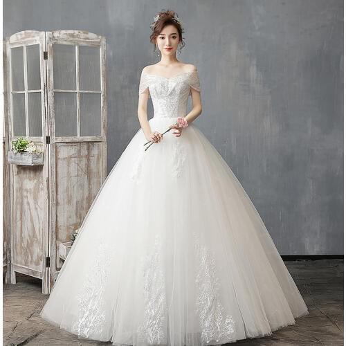 2020 Wedding Dresses Lace Up Luxury Bride Plus Size Wedding Dress Ball Gowns Princess Brial Dreamy Dresses Vestido De Novia