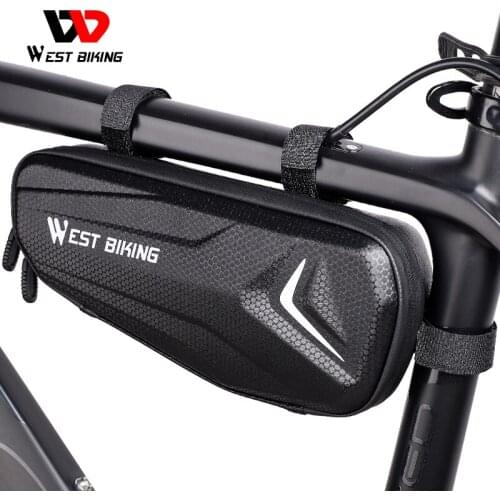 WEST BIKING Rainproof Bicycle Bag Shockproof Front Tube Waterproof Frame Cycling Big Capacity Reflective MTB Bike Accessories