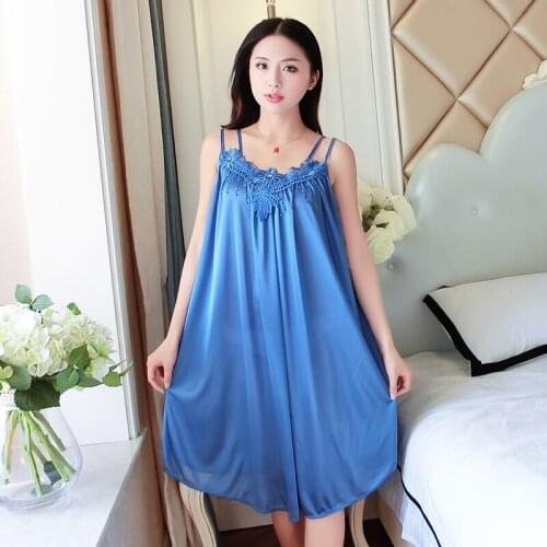 Sleeping Gown Female Erotic Nightgown Lady Spaghetti Strap Night Dress Women Nighties Luxurious Sleepwear Nightwear Babydoll