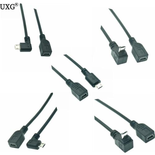 0.1M 10cm Mini USB T port 5pin Female to Micro USB Male Connector Adapter Charging data Short Cable for phones MP3 MP4