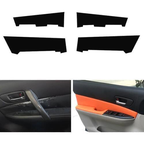 4PCS Car Interior Microfiber Leather Door Panel Cover Protective Trim For Mazda 6 2006 2007 2008