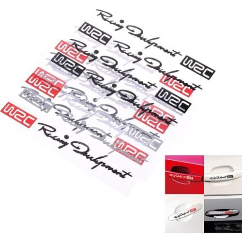4 X Car Styling Fashion WRC World Racing Development Creative Car Door Handle Decals Design Stickers PVC Decals