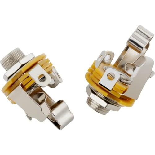 50 PCS 6.35 Dual-channel Metal Socket 6.35mm Stereo Jackfor large three-core Stereo 6.35 Female Panel